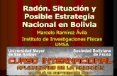 Radón. Situación y Posible Estrategia Nacional en Bolivia