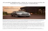 El modelo Highlander 2020 de cuarta generación de Toyota ...