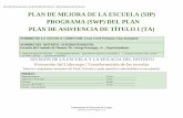 PLAN DE MEJORA DE LA ESCUELA (SIP) PROGRAMA (SWP) DEL PLAN ...