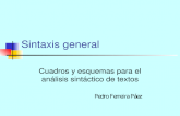 Sintaxis general Cuadros y esquemas para el anlisis sintctico de textos Pedro Ferreira Pez