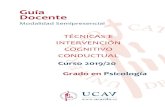 Gu£­a Docente - UCAVILA Manual de t£©cnicas y terapias cognitivo conductuales. Bilbao, Espa£±a: Descl£©e